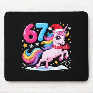 Tapis De Souris 67 Noël Licorne Mignonne Six Sept Mème 6 7 Chris
