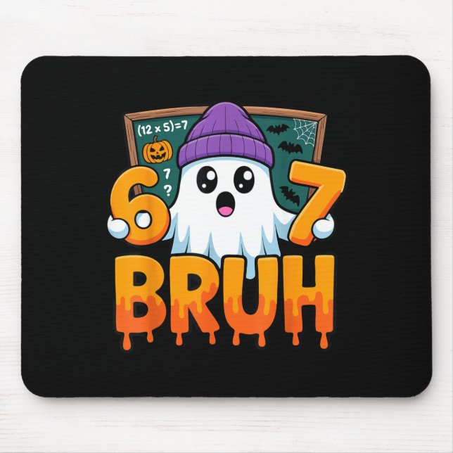Tapis De Souris 67 prof fantôme six sept mème équation mathématiqu (Devant)