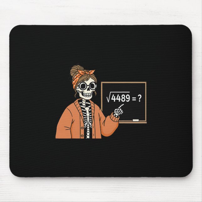 Tapis De Souris 67 Professeur Skeleton Halloween Carré Root 4489 M (Devant)
