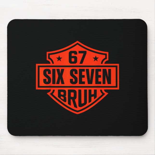 Tapis De Souris 67 Six Seven 6 7 Boys Girls Kids Teens Tee Motorcy (Devant)