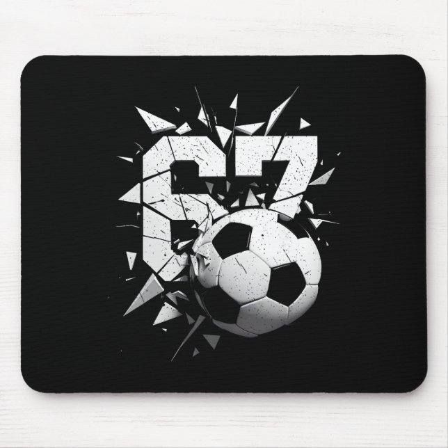 Tapis De Souris 67 Six Seven Soccer Gen Alpha Brainrot Meme  (Devant)