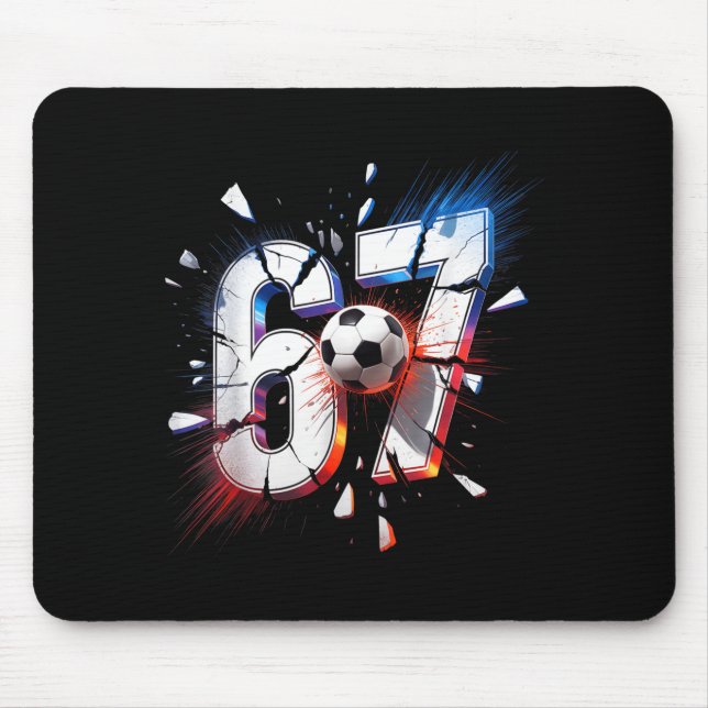 Tapis De Souris 67 Soccer Six Seven 6 7 Meme 67  (Devant)