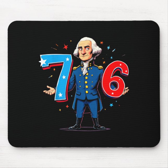 Tapis De Souris 6-7 7-6 George Washington Seven Six Teacher Americ (Devant)