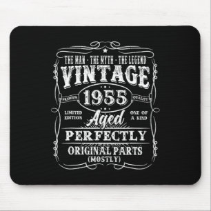Tapis De Souris 70 Ans Vintage 1955 Homme Mythe Légende 70e Bir