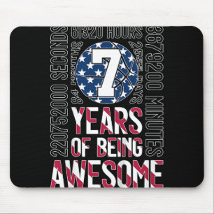 Tapis De Souris 7 ans d'être génial basket-ball 7e anniversaire