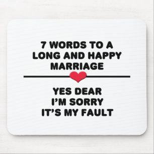 Tapis De Souris 7 Mots Pour Un Mariage Long Et Heureux