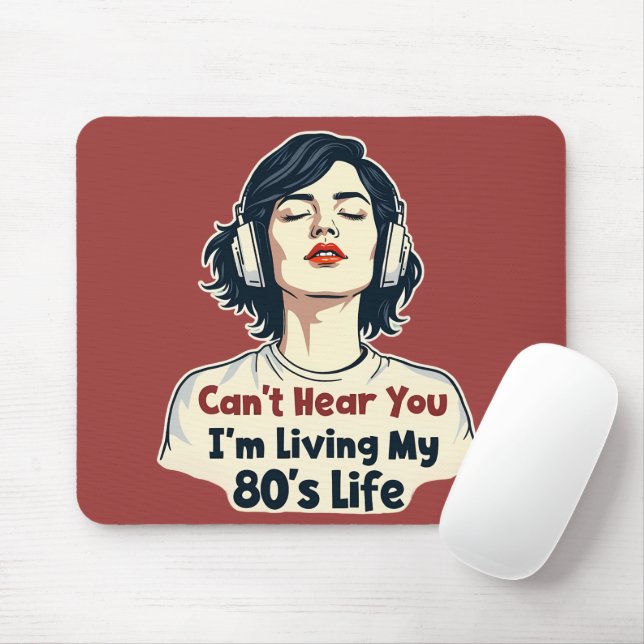 Tapis De Souris 80s Rétro Nostalgic Music Lover Throwback Design (Avec souris)