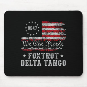 Tapis De Souris 8647 Anti Trump Foxtrots Deltas Tangos Impeach 47