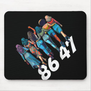 Tapis De Souris 86 47 Anti Trump Drôle Femmes Filles Retro 8647 Fl