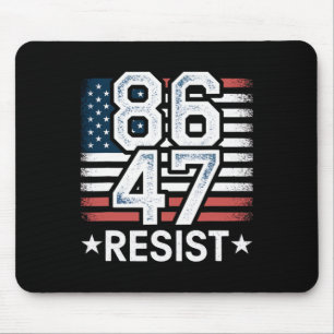 Tapis De Souris 86 47 Résistez Anti Trump Enlevez 47 Vintage 8647 