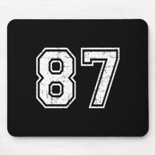 Tapis De Souris 87 Number Eighty-Seven Team Sports Nge Varsity