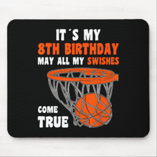 Tapis De Souris 8 ans Joyeux 8e anniversaire Basketball 8e anniver