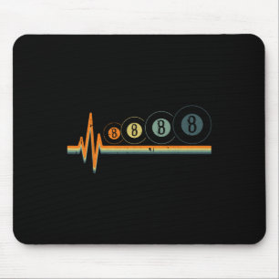 Tapis De Souris 8 Billard Ball Retro Heart beat Sports Pool Snoo