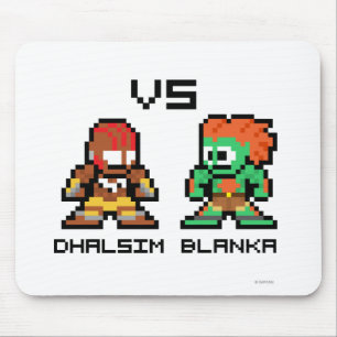 Tapis De Souris 8bit Dhalsim CONTRE Blanka