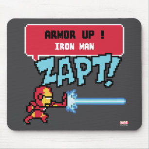 Tapis De Souris 8Bit Iron Man Attaque - Armure Up!