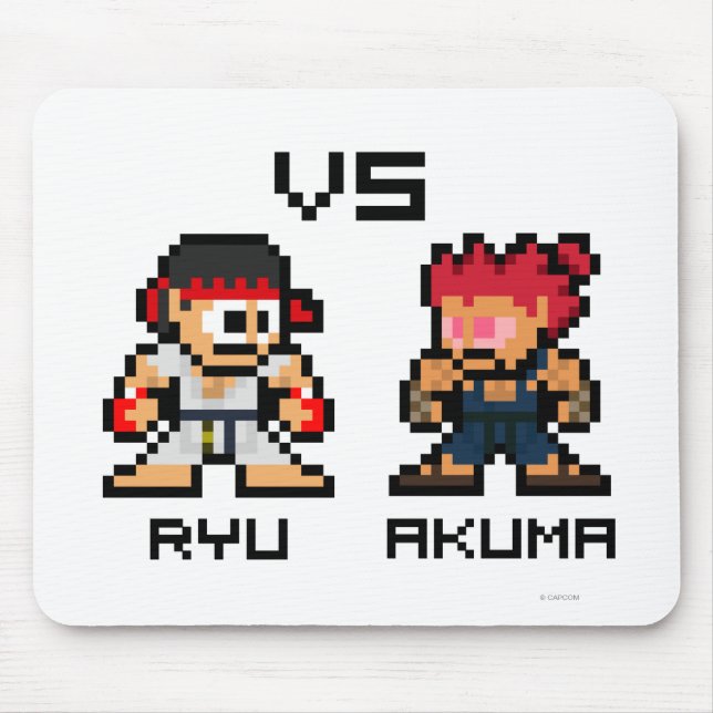 Tapis De Souris 8bit Ryu CONTRE Akuma (Devant)