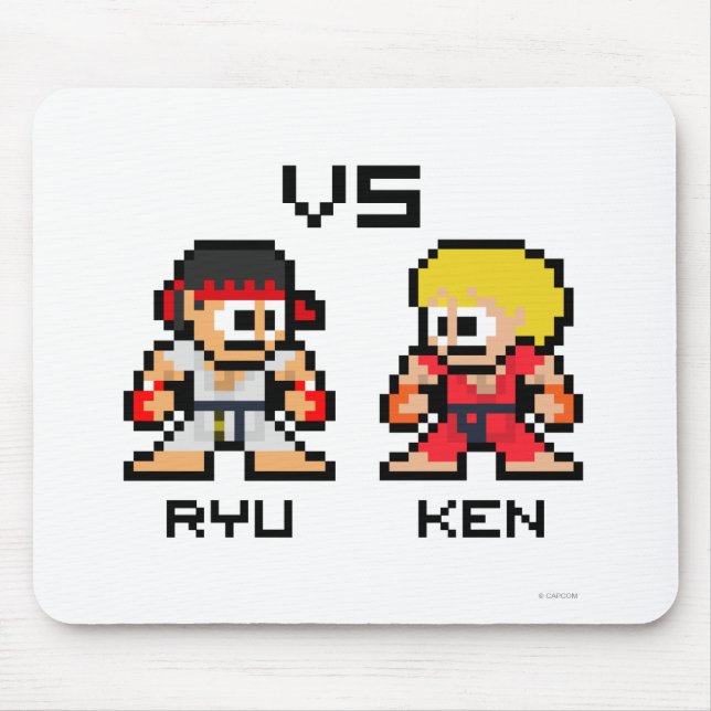 Tapis De Souris 8bit Ryu CONTRE Ken (Devant)