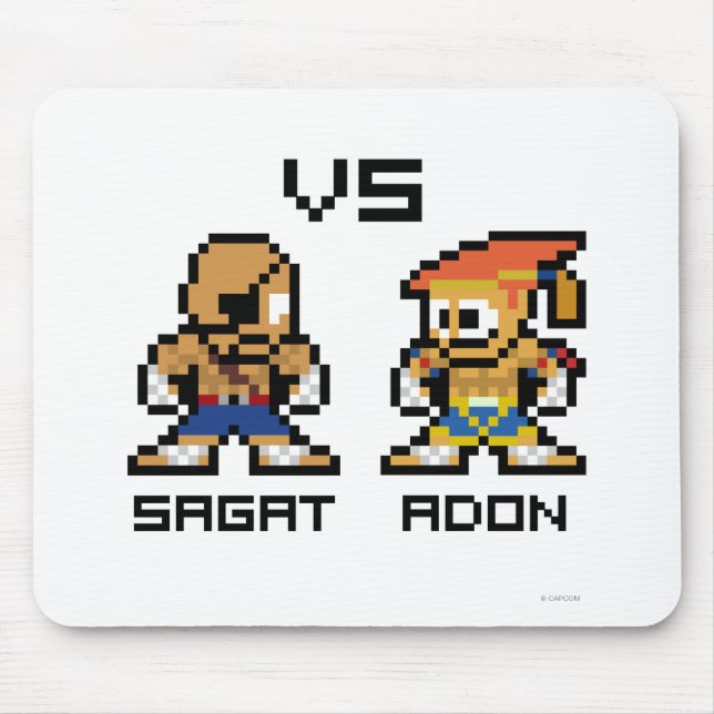Tapis De Souris 8bit Sagat CONTRE Adon (Devant)