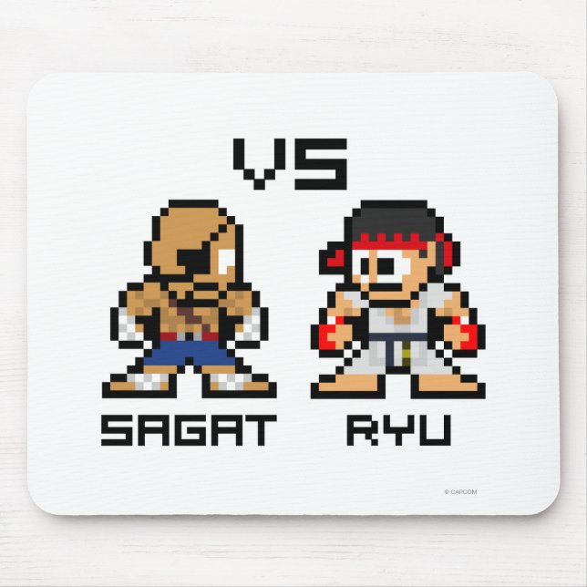 Tapis De Souris 8bit Sagat CONTRE Ryu (Devant)