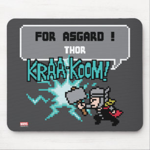 Tapis De Souris 8Bit Thor Attaque - Pour Asgard !
