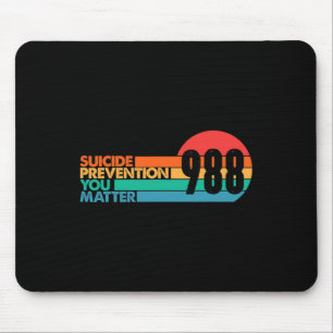 Tapis De Souris 988 Prévention du suicide Ligne de vie 988 Sensibi