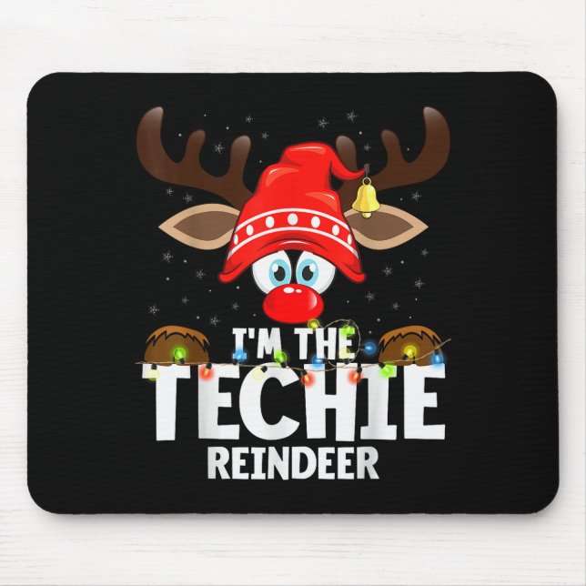 Tapis De Souris 99 Matching Christmas Reindeer - I'm The Techie -  (Devant)