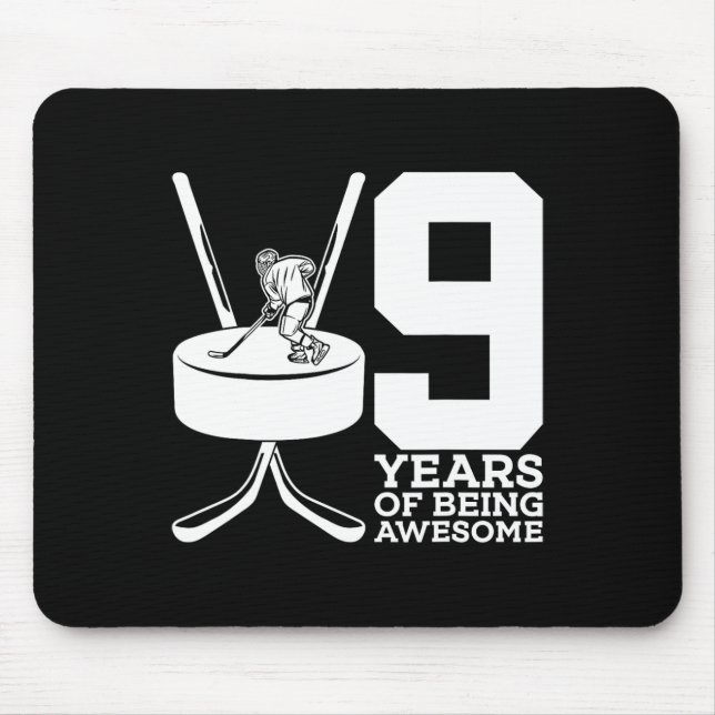 TAPIS DE SOURIS 9 ANS D'ÊTRE UN HOCKEY GLACE INCROYABLE 9E ANNIVER (Devant)
