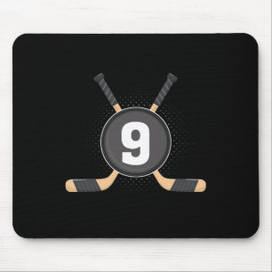 Tapis De Souris 9e anniversaire Hockey sur glace 9 ans Anniversair