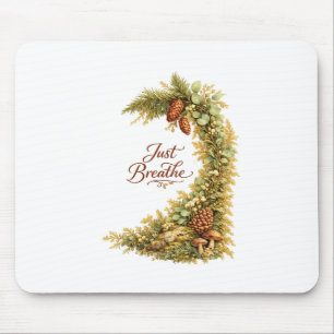 Tapis de souris à aquarelle Forêt Respirer simplem