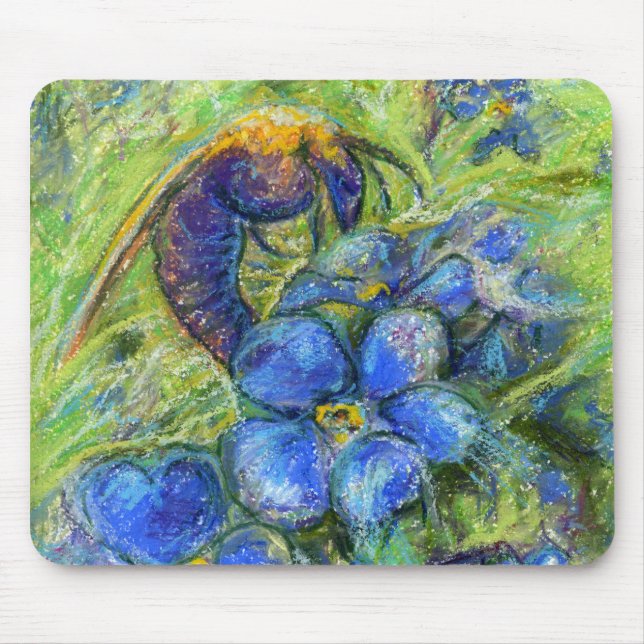 Tapis De Souris A Bee & Forget-me-not Flowers (Devant)