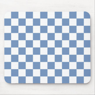 Tapis De Souris à damiers bleu/gris et blanc
