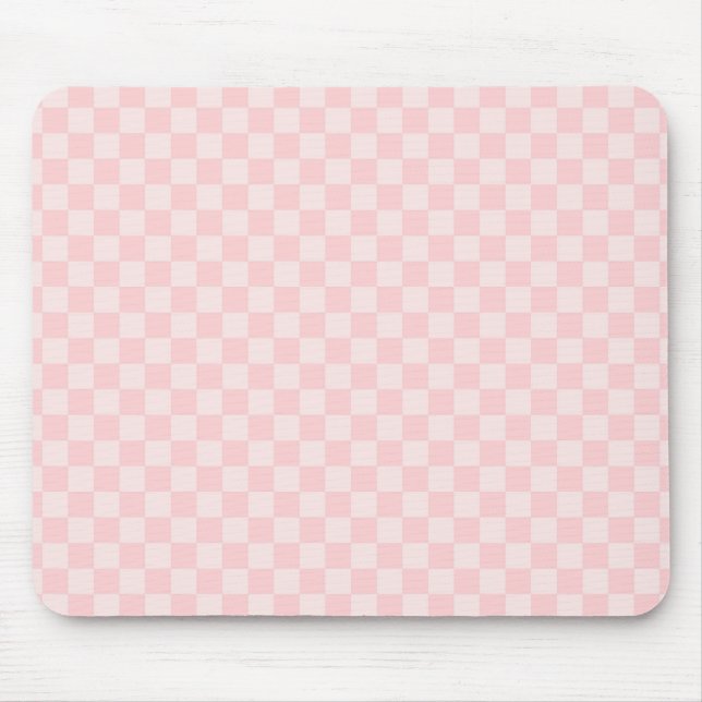 Tapis De Souris à damiers rose (Devant)