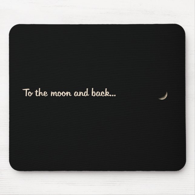 Tapis De Souris À la lune et au dos (Devant)