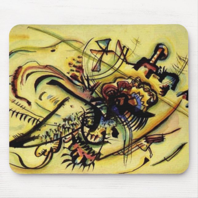 Tapis De Souris À la voix inconnue de Kandinsky (Devant)