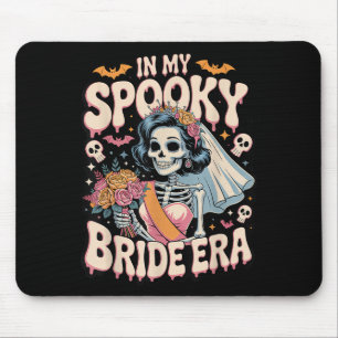 Tapis De Souris À l'ère de ma mariée effrayante Halloween squelett