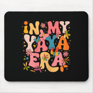Tapis De Souris À l'ère de ma Yaya Rétro Groovy Fête des Mères Yay