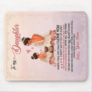 Tapis De Souris À Ma Fille Cadeau, Fille Et Maman, Lettre D'Amour