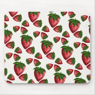 Tapis de souris à motif de fraise doux comme une b