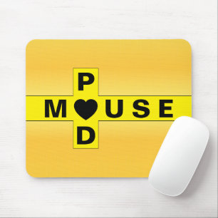 Tapis de souris à motif doré élégant pour une ambi