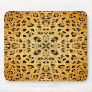 tapis de souris à motif fourrure léopard kaléidosc