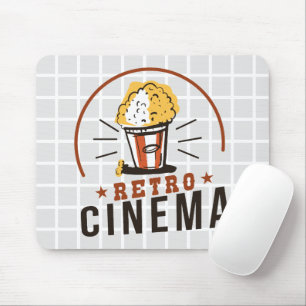 Tapis de souris à motif grille de pop-corn de ciné