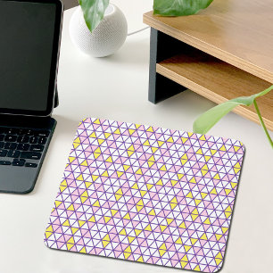 Tapis de souris à motif Triangles roses