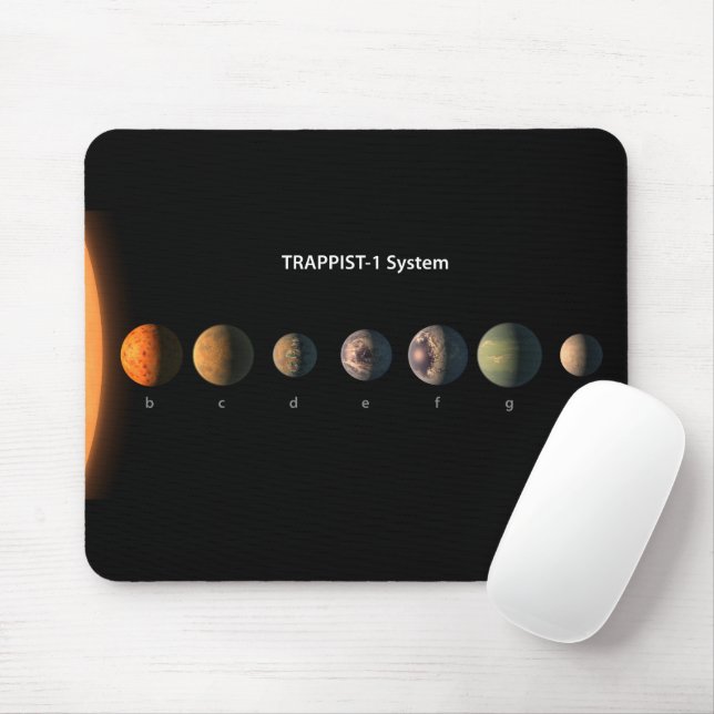 Tapis De Souris À quoi ressembleraient les sept planètes de Trappi (Avec souris)