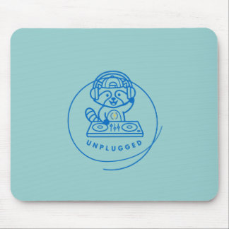 Tapis de souris à texture marbrée pastel Raccoon D