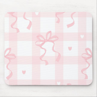 Tapis de souris à thème Coquette rose et blanc