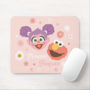 Tapis De Souris Abby Cadabby et Elmo   Fleurs pour toujours