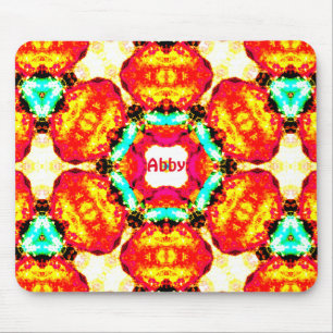 Tapis De Souris ABBY ~ Motif Abstrait coloré ~ Personnalisé