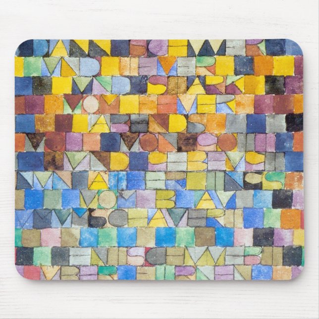 Tapis De Souris ABC (Alphabet), Paul Klee (Devant)