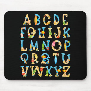 Tapis De Souris Abc Kindergarten Enseignant Plage D'Été Fin De L'É