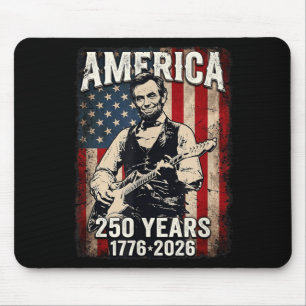 Tapis De Souris Abe Lincoln 16e président vintage jouant de la gui